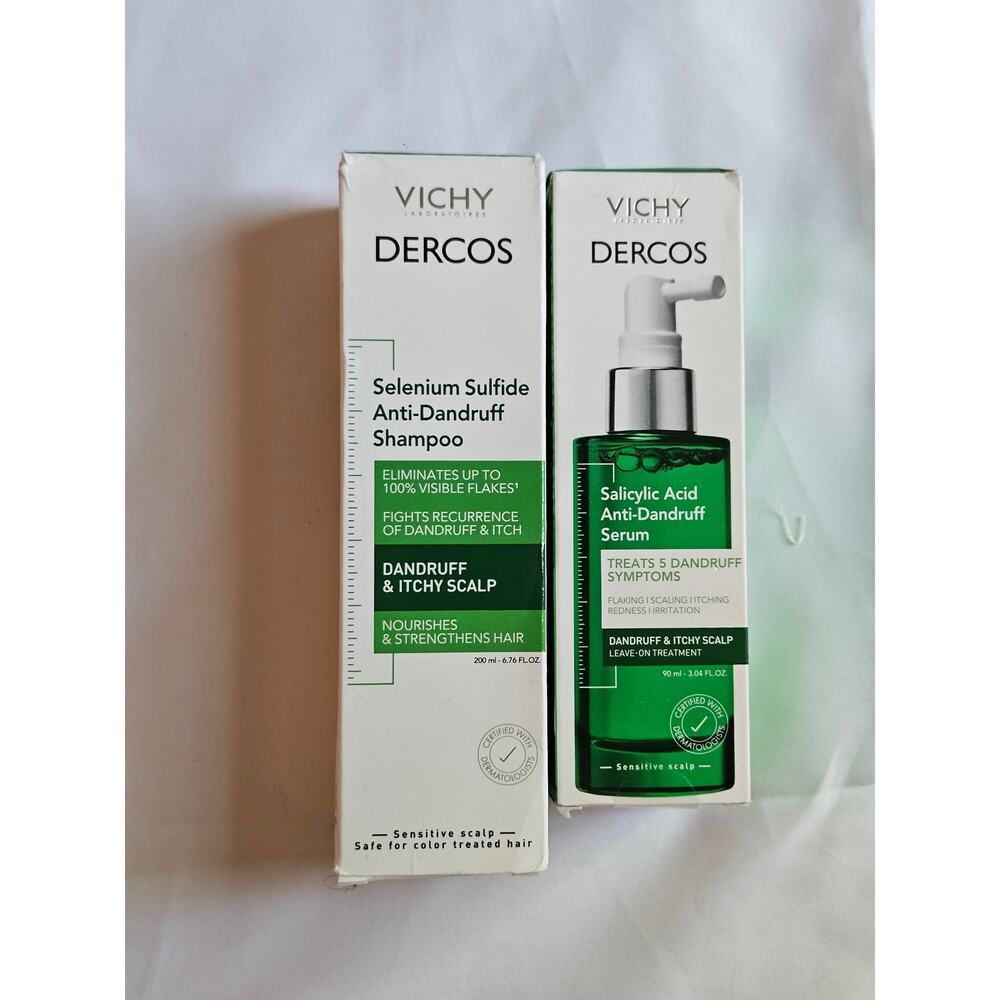 Vichy Dercos Anti-Dandruff Shampoo & Serum 2-Piece Set